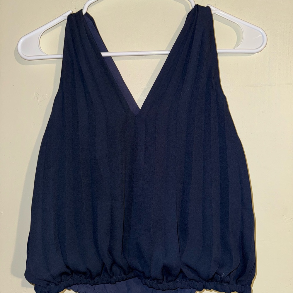 Banana Republic Deep Blue V-Neck Tank Top